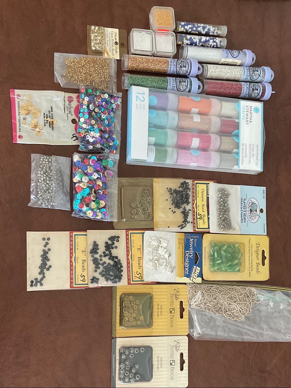Assorted Craft Seed Bead Set Pastel, Gold, Silver, Green, Multicolor
